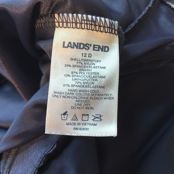 Lands End Navy & White two Piece Swim Suit - size 12/10 - Picture 8 of 10